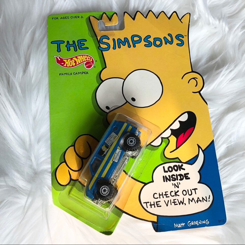 VTG 90’s THE SIMPSONS Hot Wheels Family Camper NOS NIP
